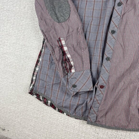 Desigual Mens Shirt Multicolor Patchworks Pattern Pockets Elbow Patches Size L - Picture 6 of 16